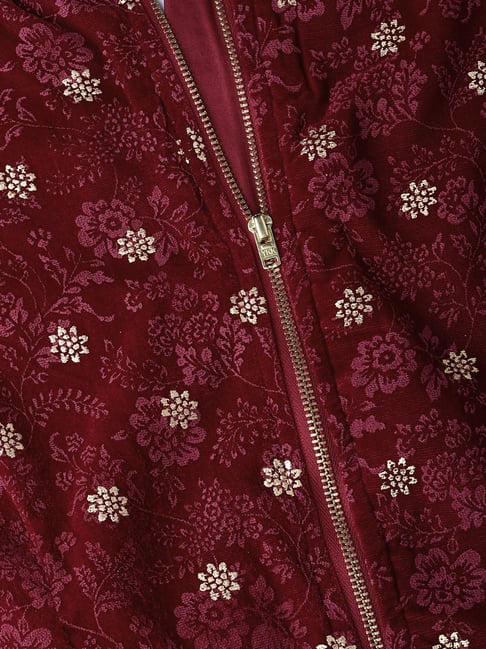 maroon golden lehenga choli