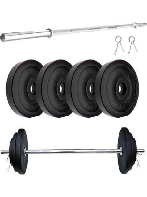 Fitmax PVC RD 5ft 10 KG Combo Home Gym Kit (Black)-FITMAX-Footwear-TATA CLIQ