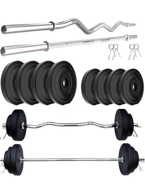 Buy Fitmax PVC RD 3ft 30 KG Combo Home Gym Kit Black Online At