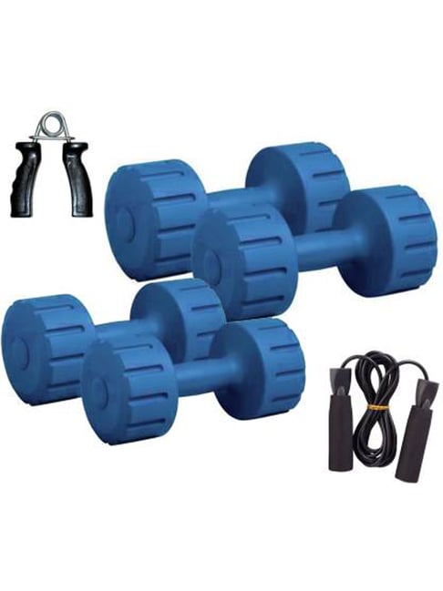 Fitmax DM PVC 4KG + 5KG Combo Home Gym Kit (Blue)-FITMAX-Footwear-TATA CLIQ