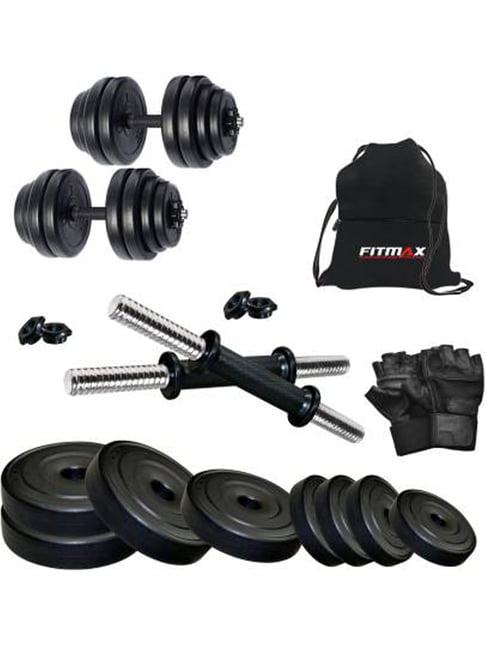 FITMAX 16 kg PVC Home Gym Combo (Black)-FITMAX-Footwear-TATA CLIQ