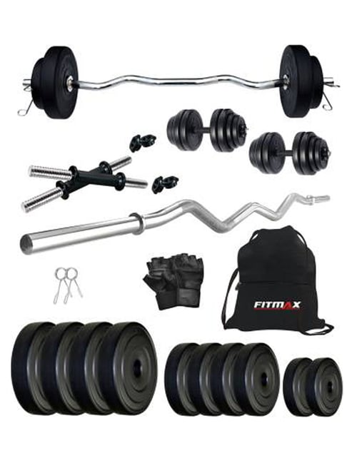 FITMAX 72 kg PVC 4 SL Home Gym Combo (Black)-FITMAX-Footwear-TATA CLIQ