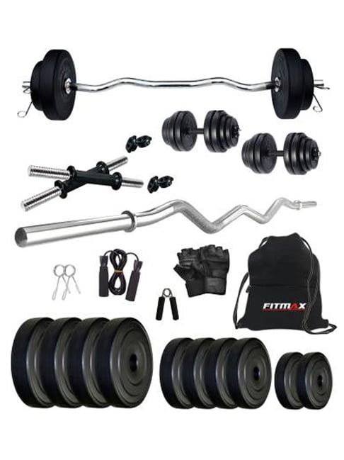 FITMAX 35 kg PVC 3 SL Home Gym Combo (Black)-FITMAX-Footwear-TATA CLIQ