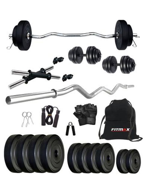 FITMAX 100 kg PVC 3 SL Home Gym Combo (Black)-FITMAX-Footwear-TATA CLIQ