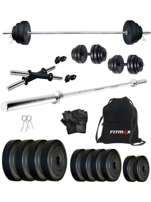 FITMAX PVC 25 Kg 10 SL Home Gym Kit (Black)-FITMAX-Footwear-TATA CLIQ