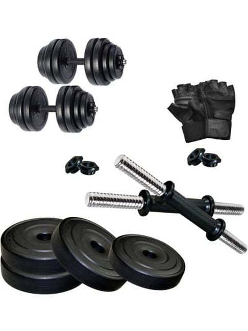 FITMAX PVC 12 Kg Home Gym Kit (Black)-FITMAX-Footwear-TATA CLIQ