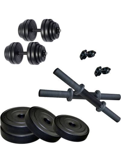 FITMAX K PVC 12KG Adjustable Dumbbell (Black)-FITMAX-Footwear-TATA CLIQ