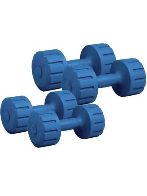 Fitmax DM PVC 3KG + 4KG Combo Fixed Weight Dumbbell (Blue)-FITMAX-Footwear-TATA CLIQ