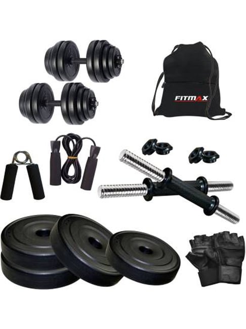 Fitmax PVC 8KG DMCombo Home Gym Kit (Black)-FITMAX-Footwear-TATA CLIQ