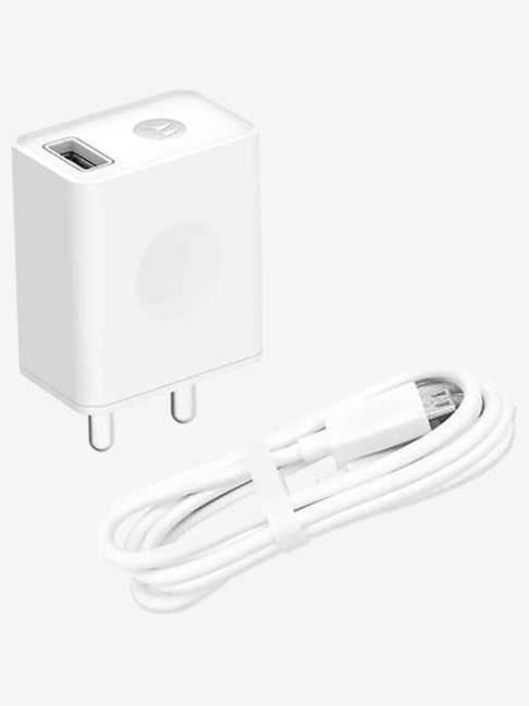 Motorola 2A USB Rapid Charger + Micro-USB Data Cable (White)