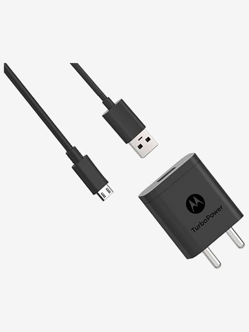 Motorola TurboPower 3.1A Wall Charger with 1M Micro USB Data Cable Black Qualcomm QuickCharge3.0