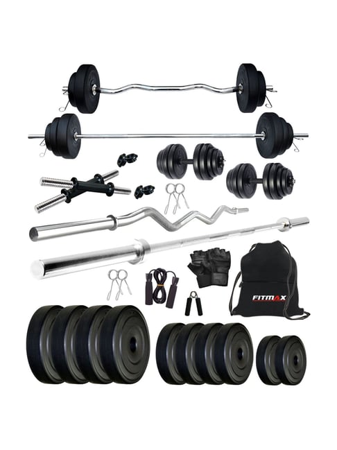 FITMAX PVC 20kg Home Gym Combo (Black)-FITMAX-Footwear-TATA CLIQ