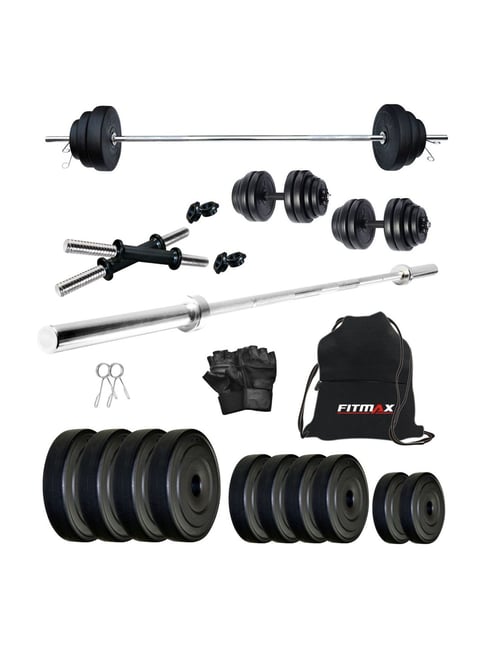 FITMAX PVC 10kg Home Gym Combo (Black)-FITMAX-Footwear-TATA CLIQ