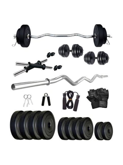 FITMAX PVC 20kg Home Gym Combo (Black)-FITMAX-Footwear-TATA CLIQ