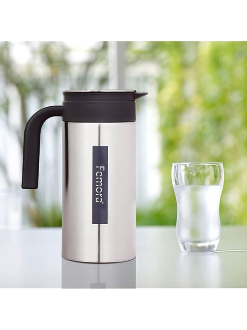 Femora Silver Stainless Steel Grand Jug with Handle (1.5 L)