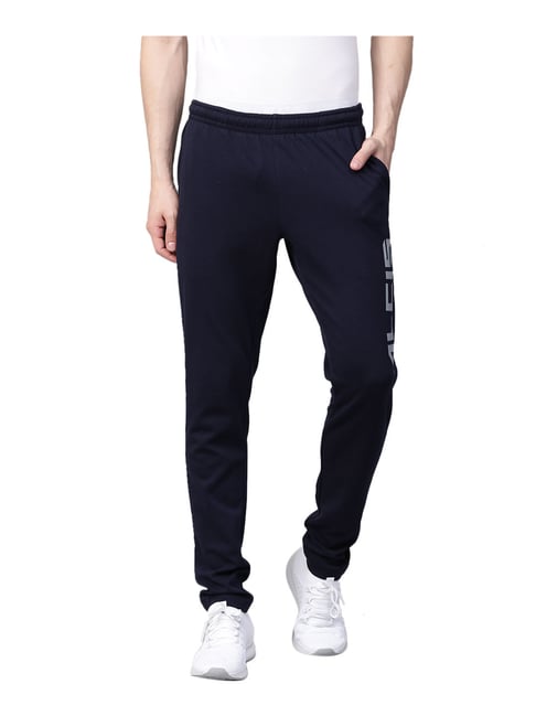 Alcis Blue Regular Fit Cotton Track Pants