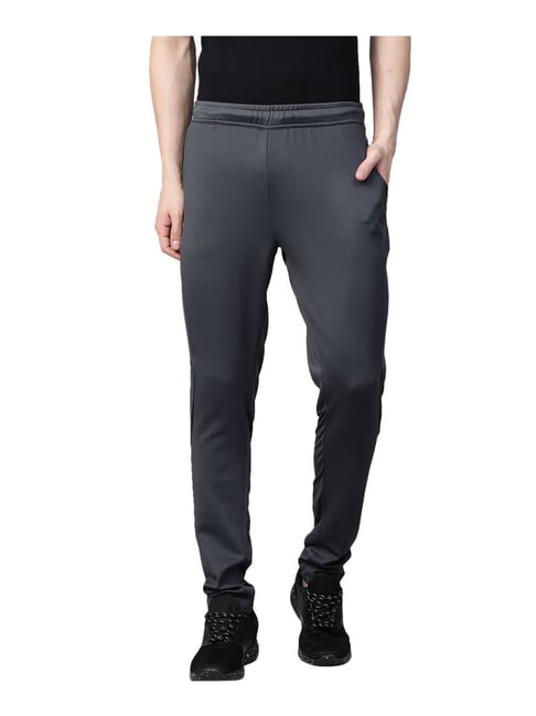 Alcis Grey Solid Regular Fit Track Pants