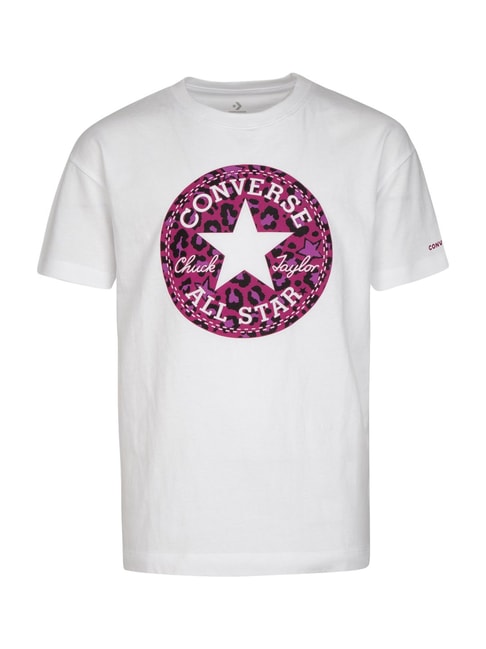 Converse Kids White Cotton Logo Print T-Shirt