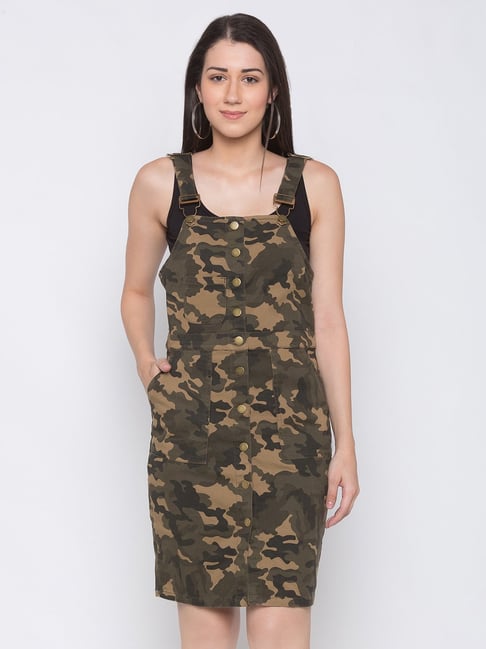 Buy Globus Green Camo Print Dress for Women Online Tata CLiQ