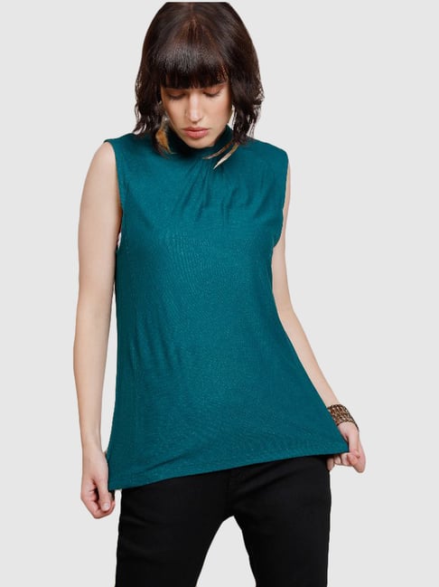 Ms Taken Rama Green Regular Fit Top