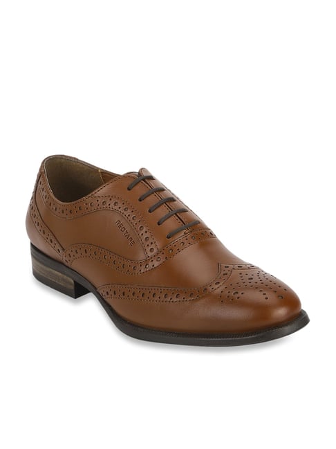 Red Tape Men's Tan Brogue Shoes