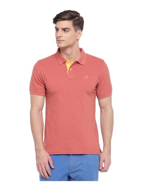 Buy GANT Brown Cotton Polo T-Shirt for Men Online Tata CLiQ