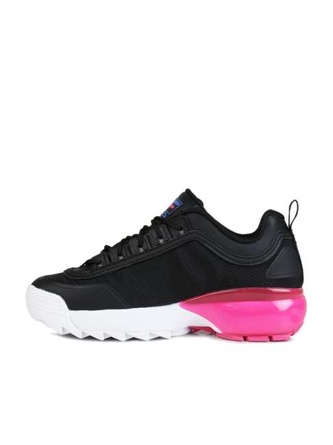 fila black disruptor ii platform trainers