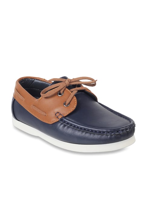 Mochi Kids Navy Boat Shoes