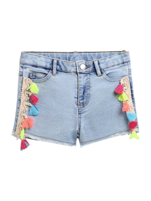 Nauti Nati Kids Blue Cotton Shorts