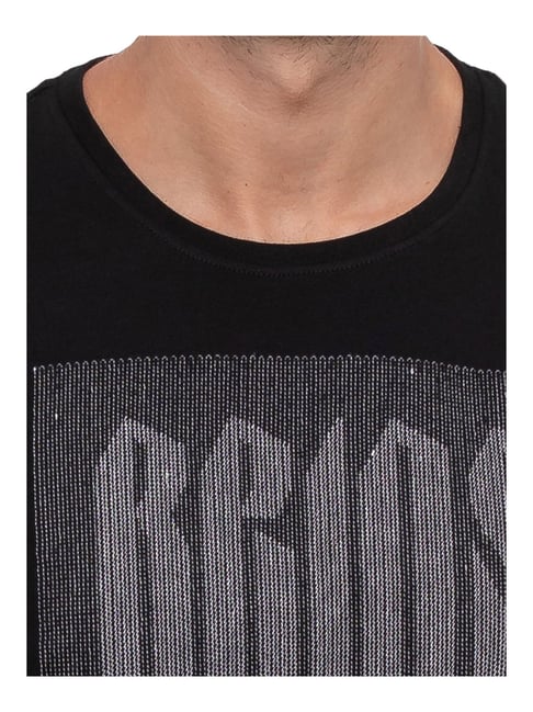 Buy Being Human Black Printed T-Shirt 