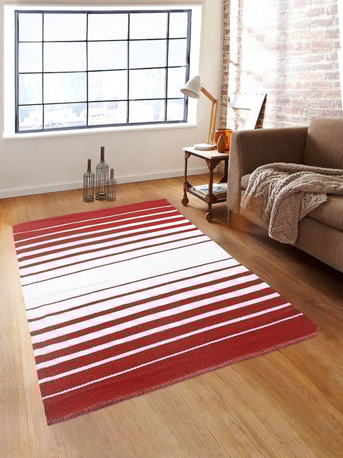 Romee Red & White Rug - Set of 1