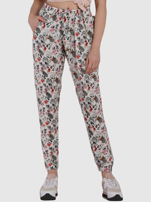 Ms Taken White Floral Print Pants