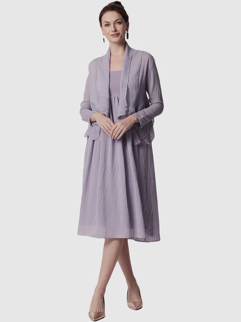 Buy Rareism Lavender A Line Dress Online At Best Prices Tata Cliq