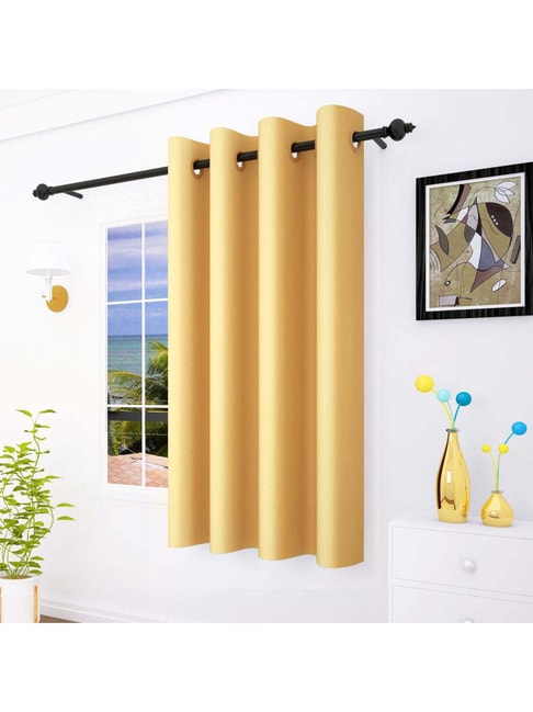 Story Home Blackout Yellow 5 Ft, Yellow And Grey Window Curtains