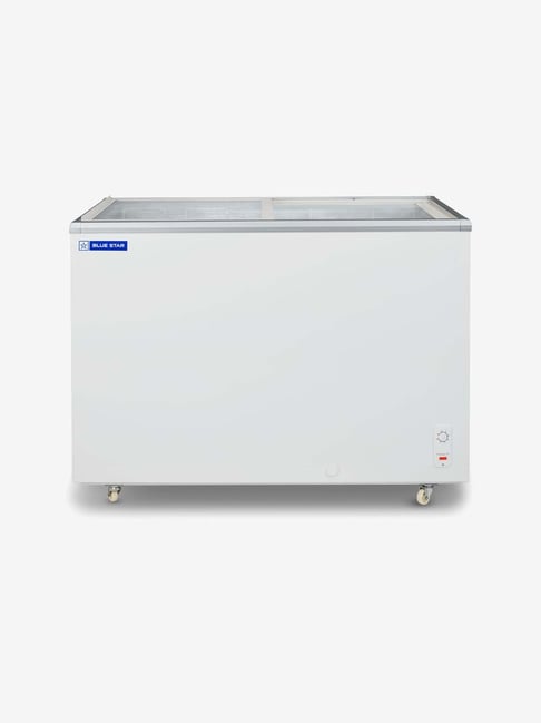 Buy Blue Star 198l Flat Glass Top Double Door Deep Freezer Gt0ag Online At Best Price Tata Cliq