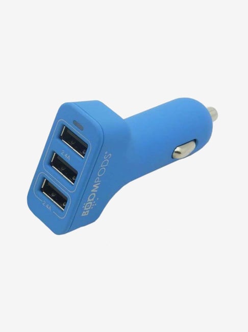 Boompods Carpods 24W 4.8Amp Car Charger Blue