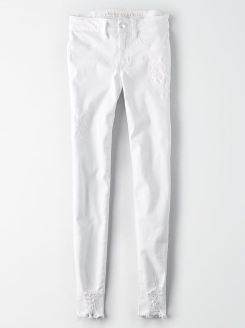 American Eagle Outfitters White Lightly Washed Jeans