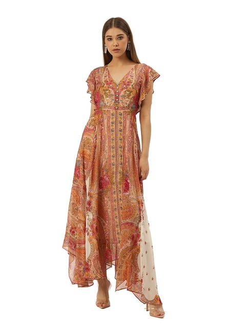 Label Ritu Kumar Multicolored Printed Dress