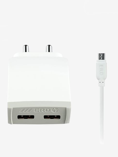 ERD TC 42 4Amp Mobile Charger with Detachable Cable White