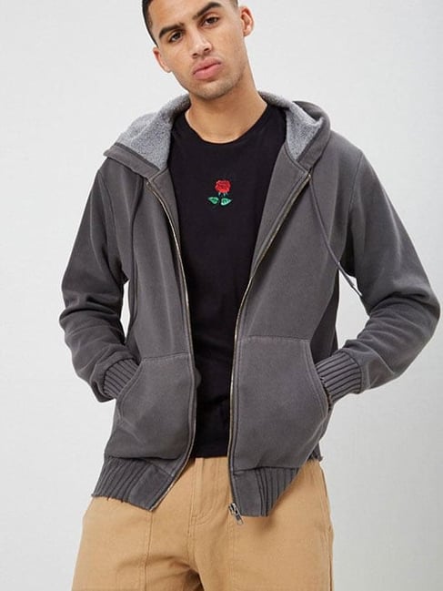 Forever 21 Grey Regular Fit Hoodie From Forever 21 At Best Prices On Tata Cliq