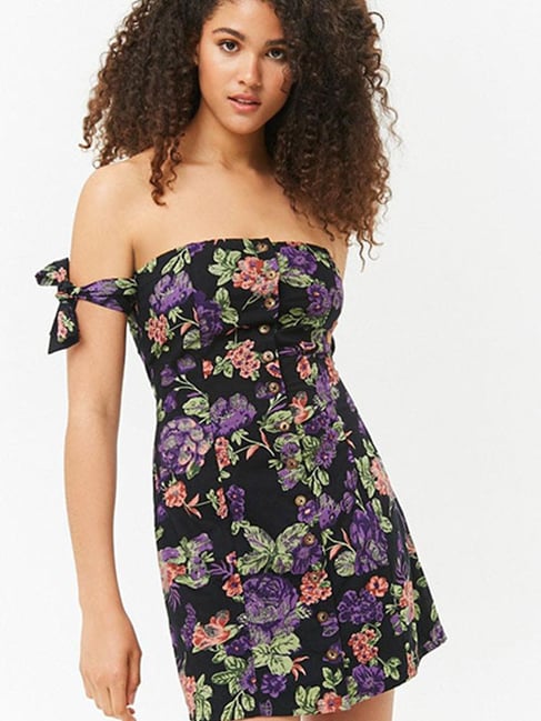 Forever 21 discount purple floral dress