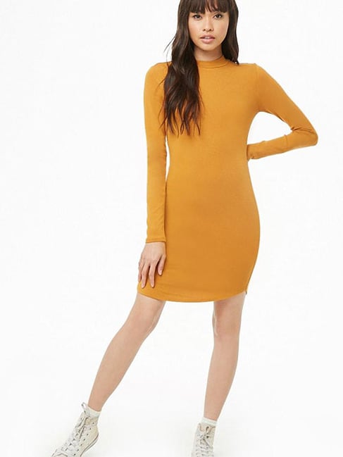 Buy Forever 21 Yellow Cotton Bodycon Dress for Women Online Tata CLiQ