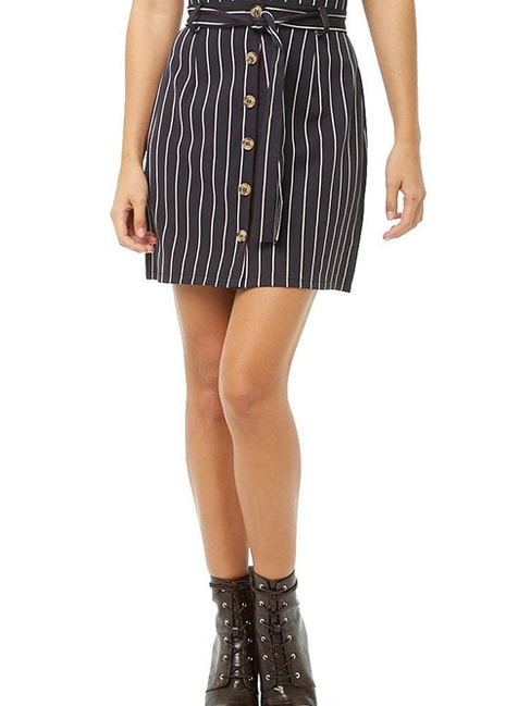 Forever 21 Navy & White Striped Skirt Price in India