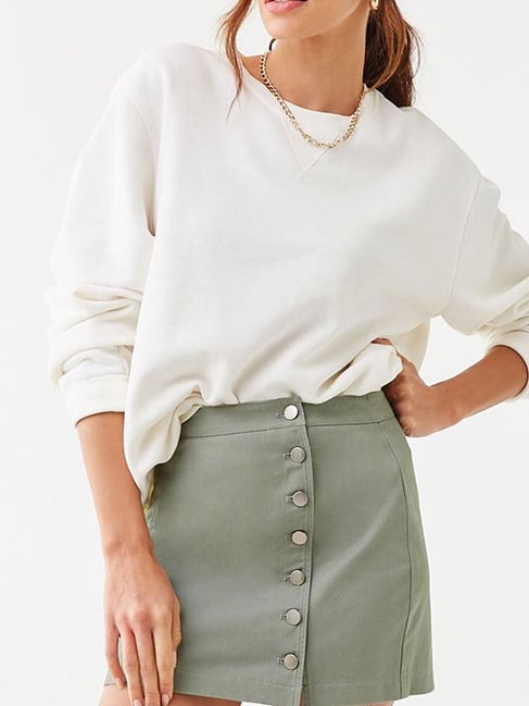 Forever 21 Sage Regular Fit Skirt