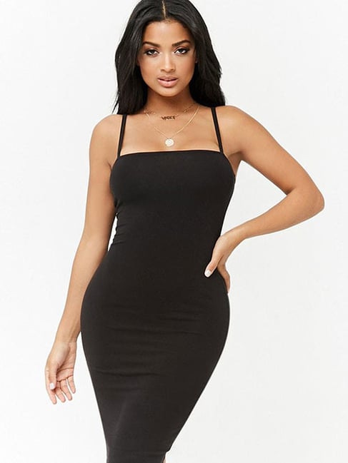 Buy Forever 21 Black Regular Fit Bodycon Dress for Women Online @ Tata CLiQ