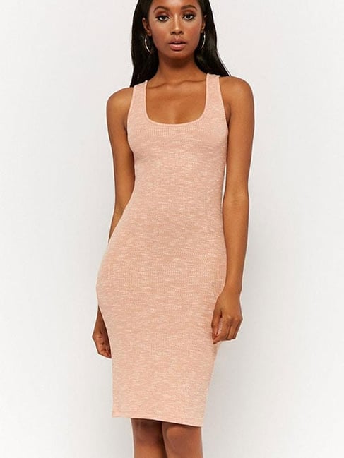 Buy Forever 21 Blush Textured Tank Dress for Women Online Tata CLiQ