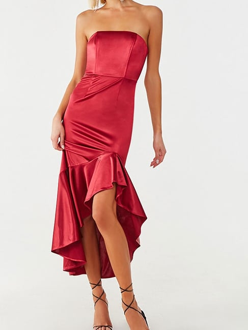 open lace back dress Alianna Cowl Neck Satin Maxi Dress main image 1