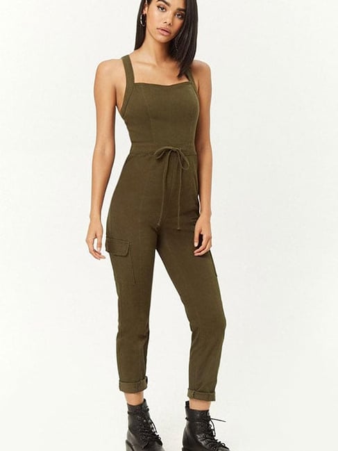 forever 21 olive regular fit romper