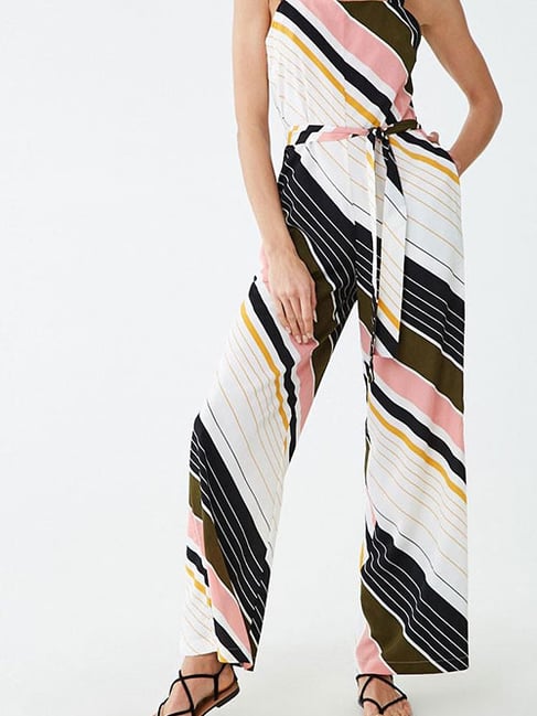 Buy Forever 21 Ivory Striped Jumpsuit for Women Online Tata CLiQ