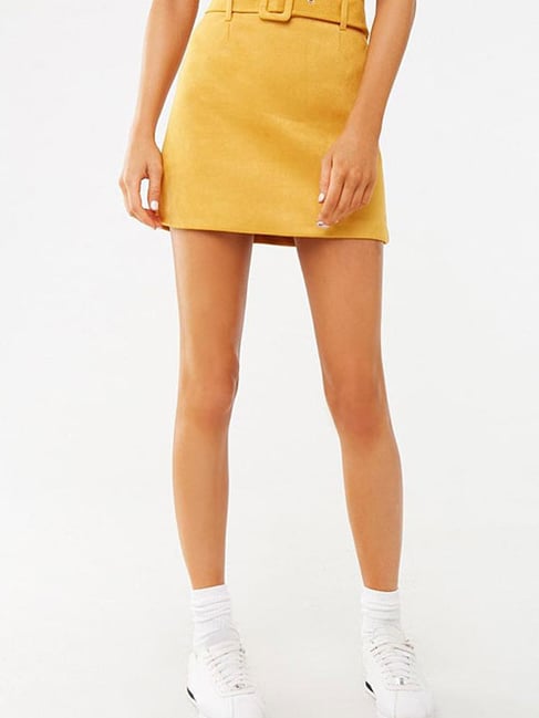 Gold mini skirt forever clearance 21